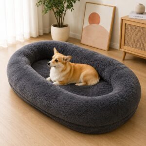 Plush Dog Bed with Removable Cover