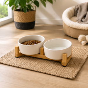 Ceramic Food and Water Bowl Set