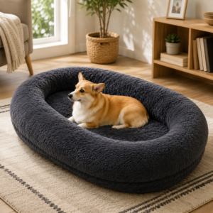 Plush Dog Bed with Removable Cover